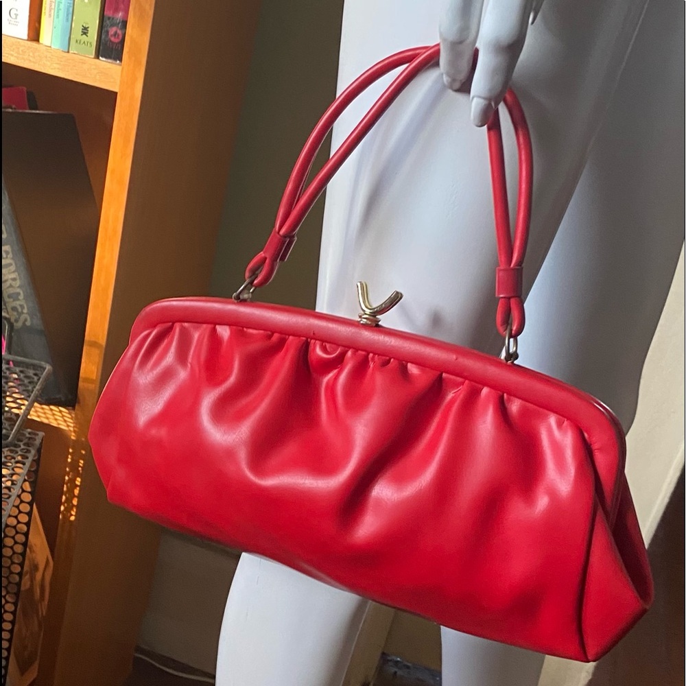 Vintage Christmas red bag